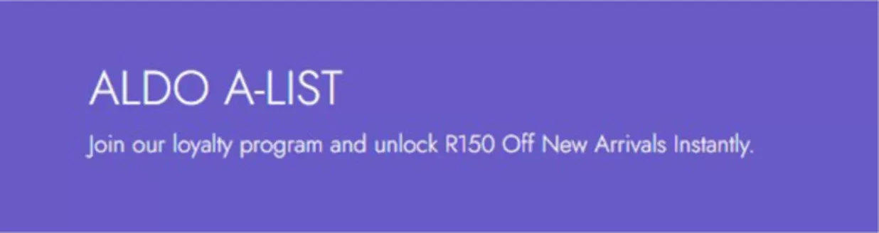 ALDO catalogue in Mossel Bay | Aldo A-List | 2026-04-09T00:00:00.000Z - 2026-04-23T00:00:00.000Z