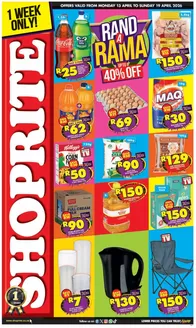 Shoprite catalogue | Shoprite Rand a Rama KwaZulu-Natal 13 April - 19 April | 2026-04-13T00:00:00.000Z - 2026-04-19T00:00:00.000Z